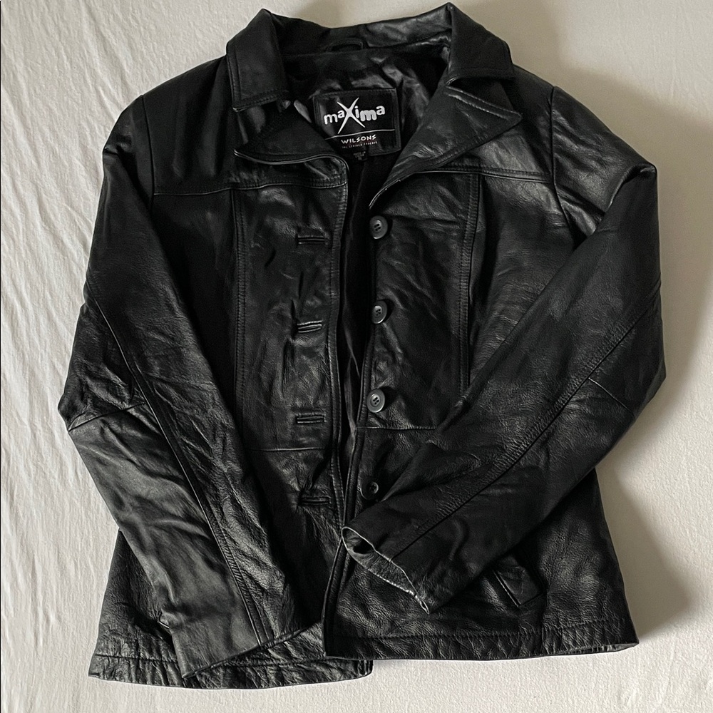 Real Leather Wilson’s Woman Black Leather Jacket